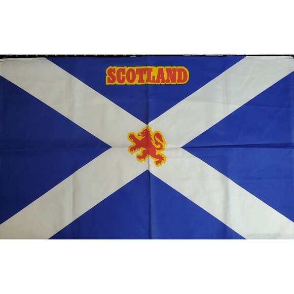19x30in Scottish Flag With Saltire Cross And Lion Rampant Flag - Picture 1 of 6